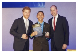 The Only American to Receive Prestigious Award From The Royal Highnesses Prince William and Prince Harry Back In England