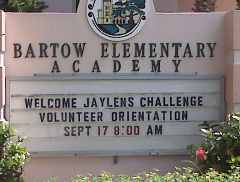 Bartow Elementary Academy Jaylens Challenge Foundation - School Visit