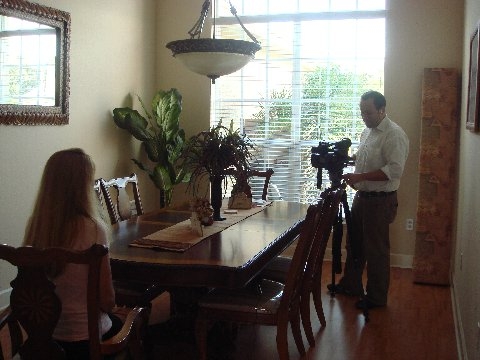 Cameraman filming  TV Interview Jaylens Challenge